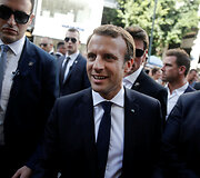 Emmanuelis Macronas su žmona Brigitte Atėnuose