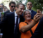 Emmanuelis Macronas su žmona Brigitte Atėnuose