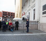 Vilniaus rotu&scaron;ės sienoje atidengta lenta, skirta &bdquo;Vilniui &ndash; Europos kultūros sostinei 2009&ldquo; atminti