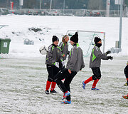Moterų futbolo rinktinės treniruotė