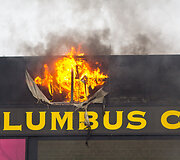 Gaisras &bdquo;Columbus Crew&ldquo; stadione.