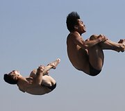 Kinijos atstovai &ndash; Qin Kai, He Chong.