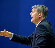 &bdquo;Budivelnik&ldquo; treneris Ainaras Bagatskis.