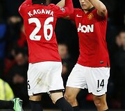 Shinji Kagawa ir Javieras Hernandezas