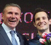 Sergejus Bubka ir Renaud'as Lavillenie'as