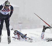 Emilis Hegle Svendsenas ir Martinas Fourcade'as fini&scaron;uoja