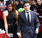 Jamesas Rodriguezas su žmona Daniela Ospina