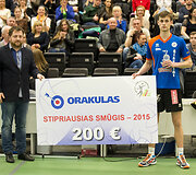 Stipriausio smūgio konkurso nugalėtojas Audrius Aleknavičius
