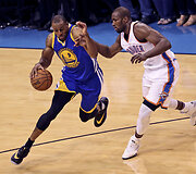 Andre Iguodala ir Serge'as Ibaka