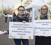 Vilniaus Moterų namai rengia akciją i&scaron;reik&scaron;ti paramą smurto prie&scaron; moteris įveikimui
