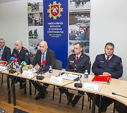 Spaudos konferencija dėl gaisro Alytuje