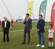 Vilniaus Pilaitės gimnazijos dengto futbolo maniežo atidarymas