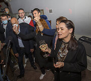 Sviatlana Cichanouskaja Vilniaus restorane &scaron;ventė gimtadienį