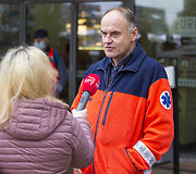 Prie Vilniaus miesto savivaldybės vyko Greitosios medicinos pagalbos stoties profesinės sąjungos piketas