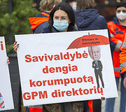 Prie Vilniaus miesto savivaldybės vyko Greitosios medicinos pagalbos stoties profesinės sąjungos piketas