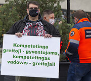 Prie Vilniaus miesto savivaldybės vyko Greitosios medicinos pagalbos stoties profesinės sąjungos piketas