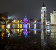 Vilniaus centras Kūčių vakarą