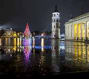 Vilniaus centras Kūčių vakarą