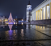 Vilniaus centras Kūčių vakarą