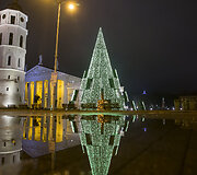 Vilniaus centras Kūčių vakarą