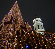 Vilniaus centras Kūčių vakarą