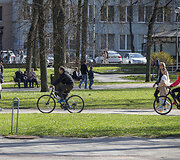 Saulėta sekmadienio popietė Vilniaus centre