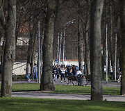 Saulėta sekmadienio popietė Vilniaus centre