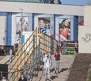 Saulėta sekmadienio popietė Vilniaus centre