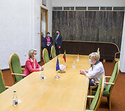 Ingridos &Scaron;imonytės ir Ursula von der Leyen susitikimas