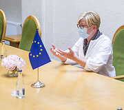 Ingridos &Scaron;imonytės ir Ursula von der Leyen susitikimas