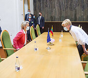 Ingridos &Scaron;imonytės ir Ursula von der Leyen susitikimas