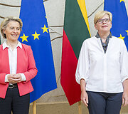 Ingridos &Scaron;imonytės ir Ursula von der Leyen susitikimas