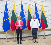 Ingridos &Scaron;imonytės ir Ursula von der Leyen susitikimas