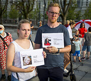 Luki&scaron;kių aik&scaron;tėje vyko solidarumo su baltarusėmis diena