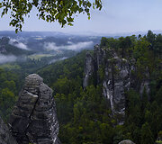 Bastei parkas. Vokietija.