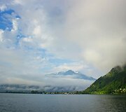 Zell am see ežeras.