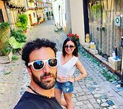 Eglė Dange Fontana su vyru Gianluca