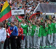 Sekmadienį Lietuvos delegaciją dalyvavo XII Europos jaunimo vasaros olimpinio festivalio Utrechte atidarymo ceremonijoje