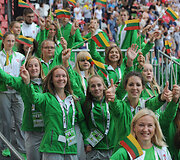 Sekmadienį Lietuvos delegaciją dalyvavo XII Europos jaunimo vasaros olimpinio festivalio Utrechte atidarymo ceremonijoje