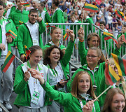 Sekmadienį Lietuvos delegaciją dalyvavo XII Europos jaunimo vasaros olimpinio festivalio Utrechte atidarymo ceremonijoje