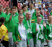 Sekmadienį Lietuvos delegaciją dalyvavo XII Europos jaunimo vasaros olimpinio festivalio Utrechte atidarymo ceremonijoje