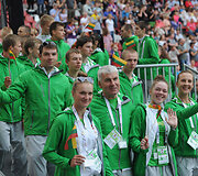 Sekmadienį Lietuvos delegaciją dalyvavo XII Europos jaunimo vasaros olimpinio festivalio Utrechte atidarymo ceremonijoje