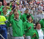 Sekmadienį Lietuvos delegaciją dalyvavo XII Europos jaunimo vasaros olimpinio festivalio Utrechte atidarymo ceremonijoje
