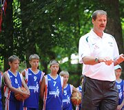 &bdquo;Samsung kartos&ldquo; jaunieji krep&scaron;ininkai treniravosi su Lietuvos nacionaline vyrų rinktine. Treneris Gintaras Krapikas