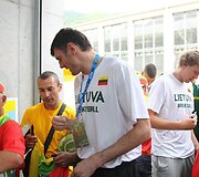 Lietuvos krep&scaron;inio rinkitnės žaidėjų susitikimas su sirgaliais Jesenicėse