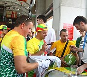 Lietuvos krep&scaron;inio rinkitnės žaidėjų susitikimas su sirgaliais Jesenicėse