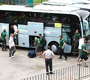 Lietuvos krep&scaron;inio rinktinė atvyko į &bdquo;Podmežakla&ldquo; areną žaisti Europos čempionato mačo su bosniai