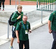 Lietuvos krep&scaron;inio rinktinė atvyko į &bdquo;Podmežakla&ldquo; areną žaisti Europos čempionato mačo su bosniai