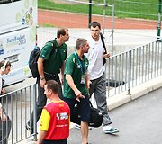 Lietuvos krep&scaron;inio rinktinė atvyko į &bdquo;Podmežakla&ldquo; areną žaisti Europos čempionato mačo su bosniai