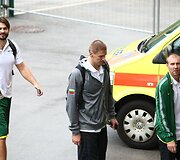 Lietuvos krep&scaron;inio rinktinė atvyko į &bdquo;Podmežakla&ldquo; areną žaisti Europos čempionato mačo su bosniai